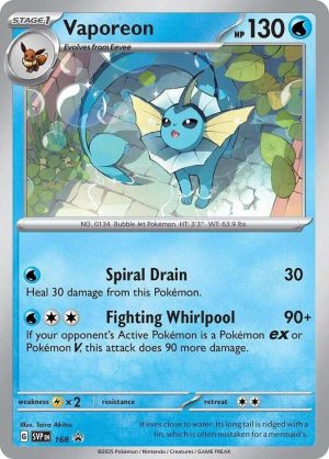 Vaporeon - 168: Scarlet & Violet Promo Cards