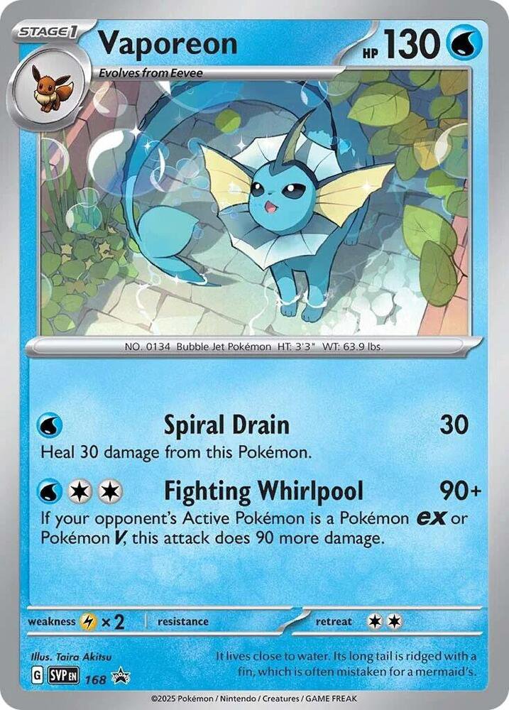 Vaporeon - 168: Scarlet & Violet Promo Cards