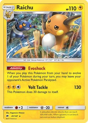 Raichu – 41/147: Burning Shadows