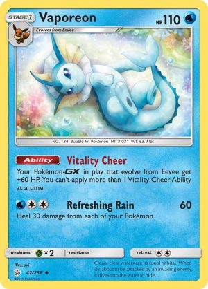Vaporeon - 42/236: Cosmic Eclipse