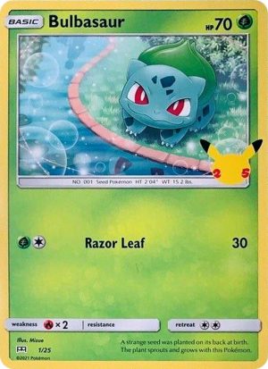 Bulbasaur - 001/025 - McDonald's 25th Anniversary Promos