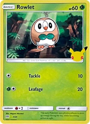 Rowlet - 007/025 - McDonald's 25th Anniversary Promos