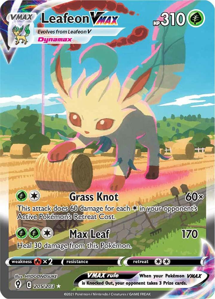 Leafeon VMAX (Alternate Art Secret) - 205/203: Evolving Skies