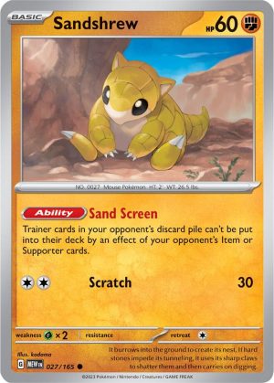 Sandshrew – 027/165: Scarlet & Violet 151