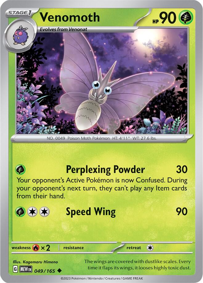 Venomoth – 049/165: Scarlet & Violet 151