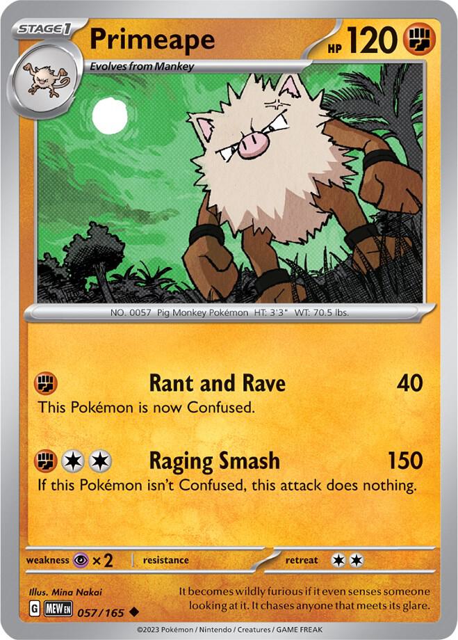 Primeape – 057/165: Scarlet & Violet 151