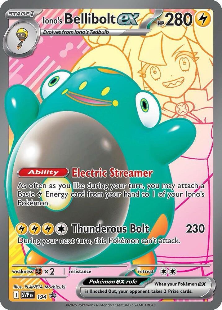 Iono's Bellibolt ex - 194 : Scarlet & Violet Promo Cards