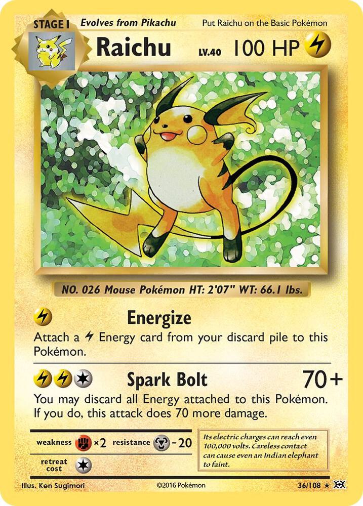 Raichu - 36/108: XY - Evolutions