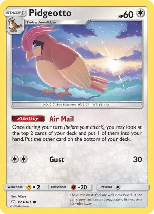 Pidgeotto - 123/181: SM - Team Up