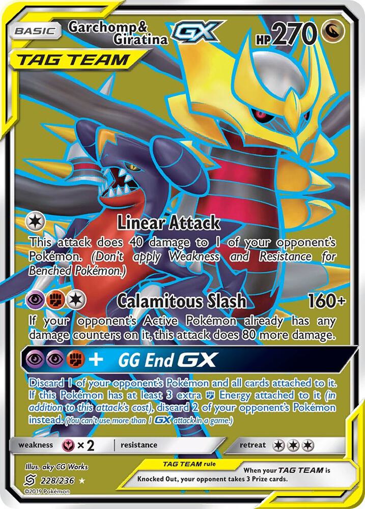 Garchomp & Giratina GX (Full Art) - 228/236: SM - Unified Minds