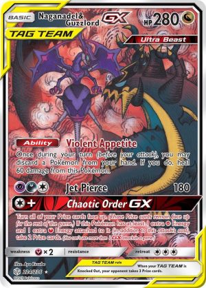 Naganadel & Guzzlord GX (Alternate Full Art) - 224/236: SM - Cosmic Eclipse