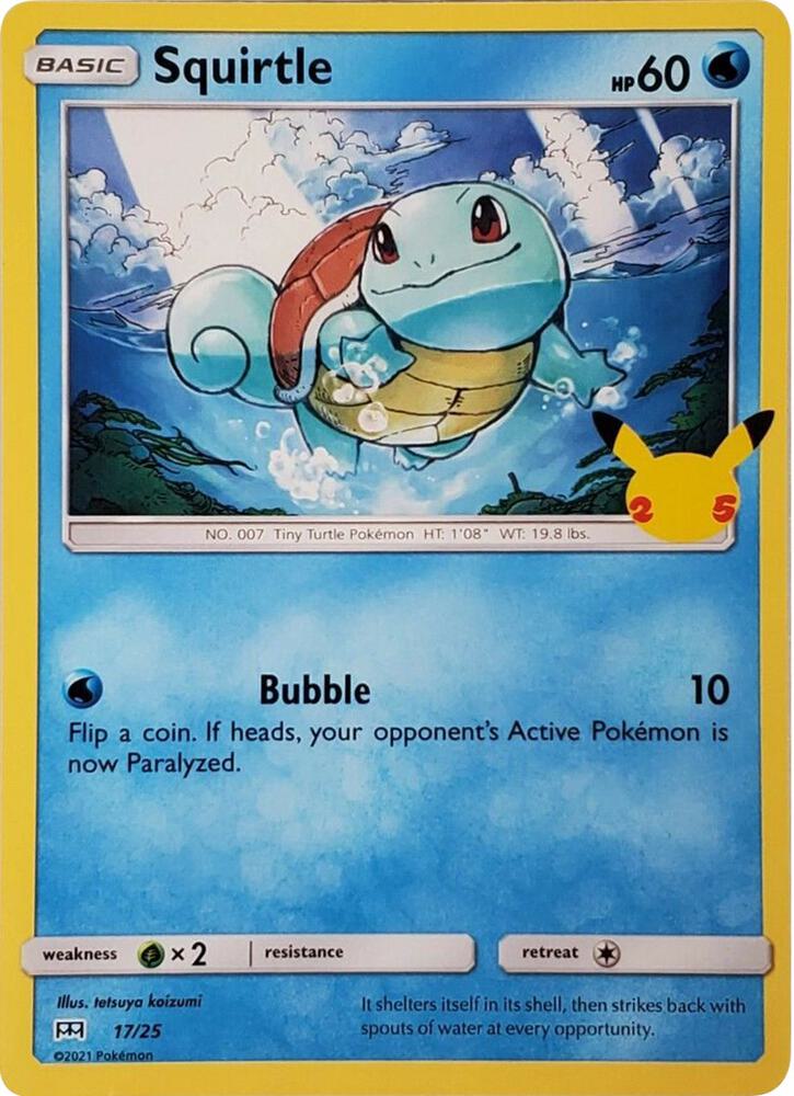 Squirtle - 017/025: McDonald's 25th Anniversary Promos