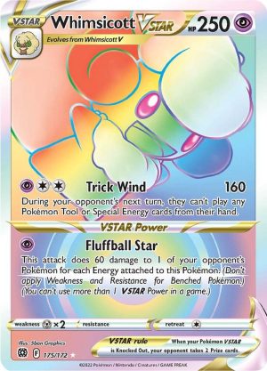 Whimsicott VSTAR (Secret) - 175/172: SWSH09: Brilliant Stars