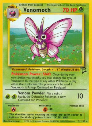 Venomoth – 031/130: Base Set 2