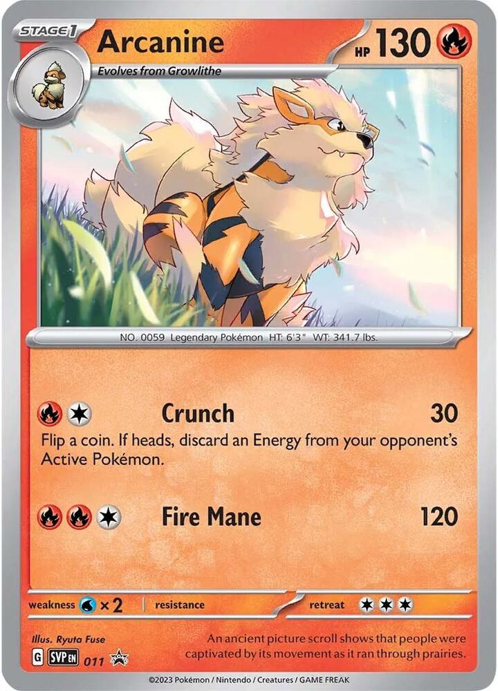 Arcanine - 011: Scarlet & Violet Promo Cards