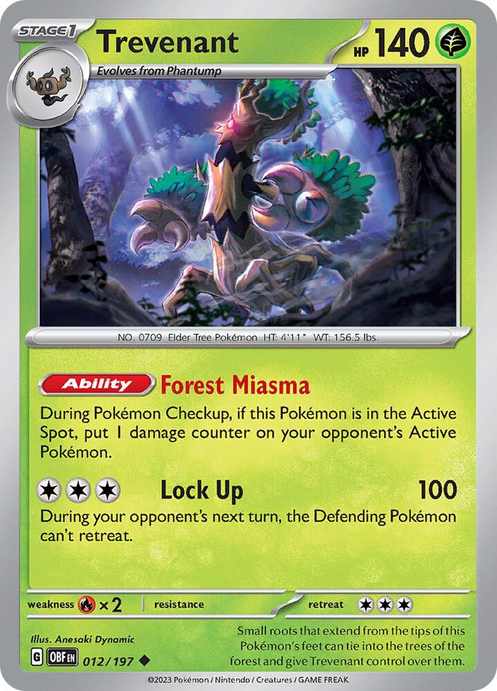 Trevenant - 012/197: Obsidian Flames