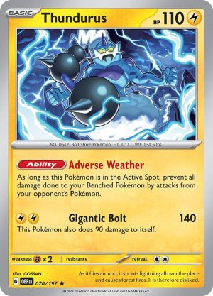 Thundurus - 070/197: Obsidian Flames