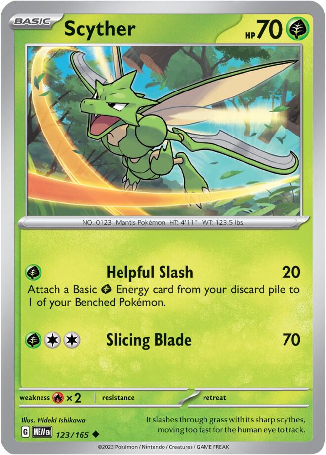 Scyther - 123/165: Scarlet & Violet 151