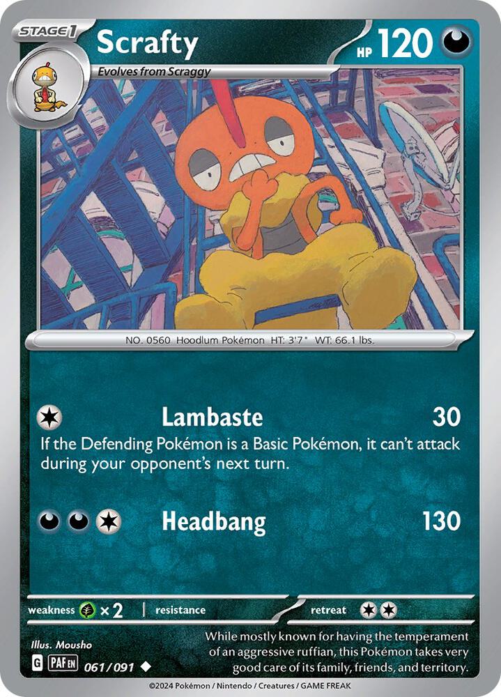 Scrafty - 061/091: Paldean Fates