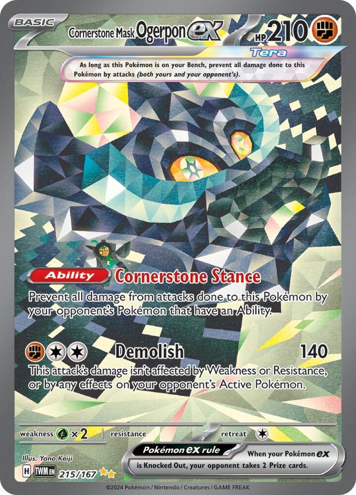 Cornerstone Mask Ogerpon ex - 215/167: Twilight Masquerade