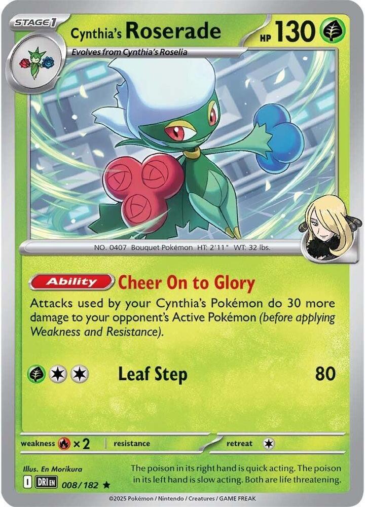 Cynthia's Roserade - 008/182: SV10: Destined Rivals