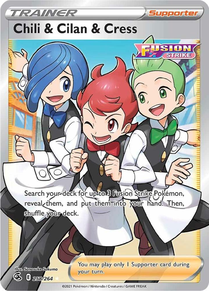 Chili & Cilan & Cress (Full Art) - 258/264: Fusion Strike
