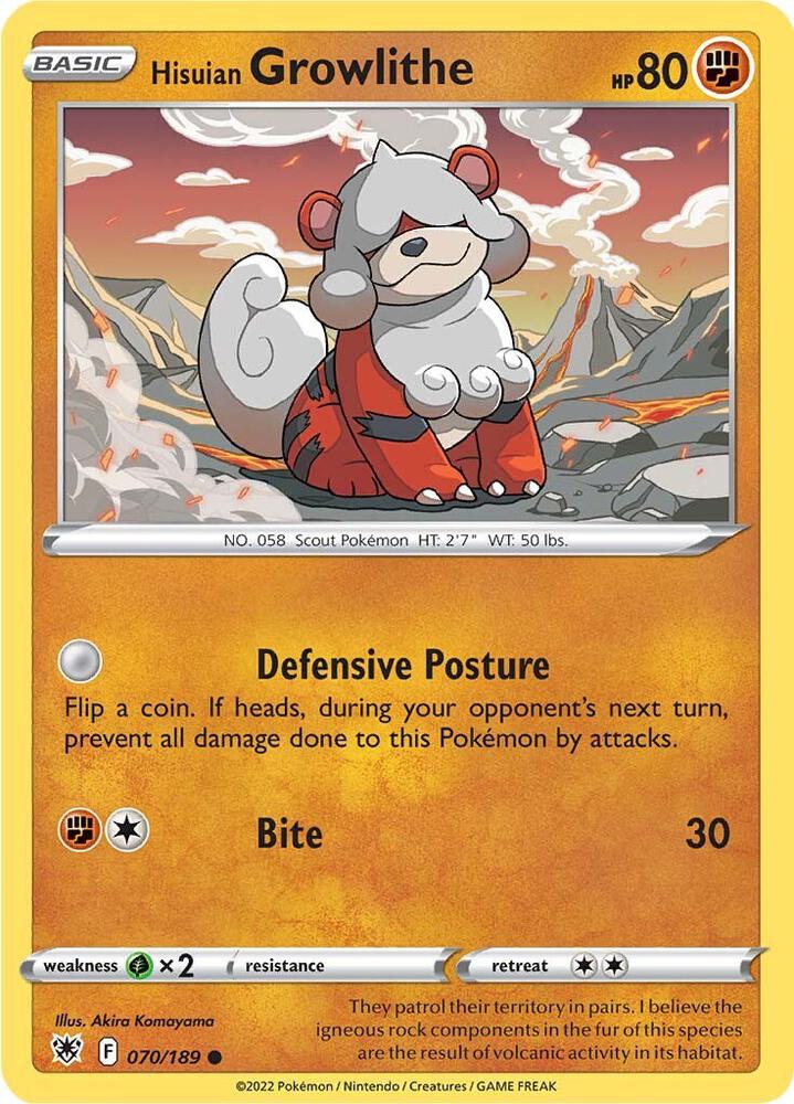 Hisuian Growlithe - 070/189: Astral Radiance