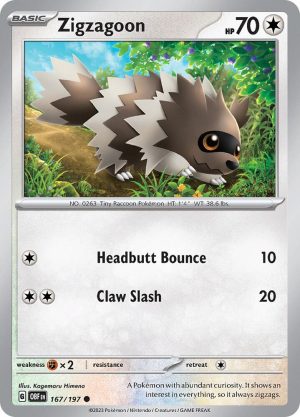 Zigzagoon - 167/197: Obsidian Flames