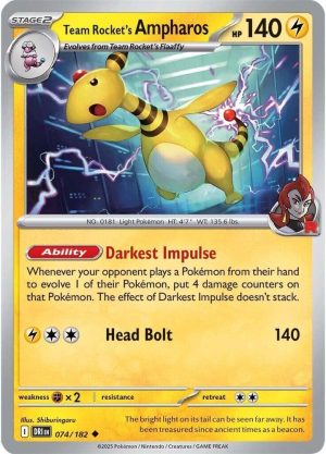 Team Rocket's Ampharos - 074/182: Destined Rivals