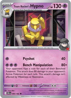 Team Rocket's Hypno - 080/182: Destined Rivals