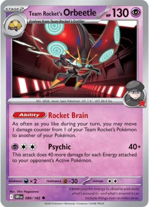 Team Rocket's Orbeetle - 089/182: Destined Rivals