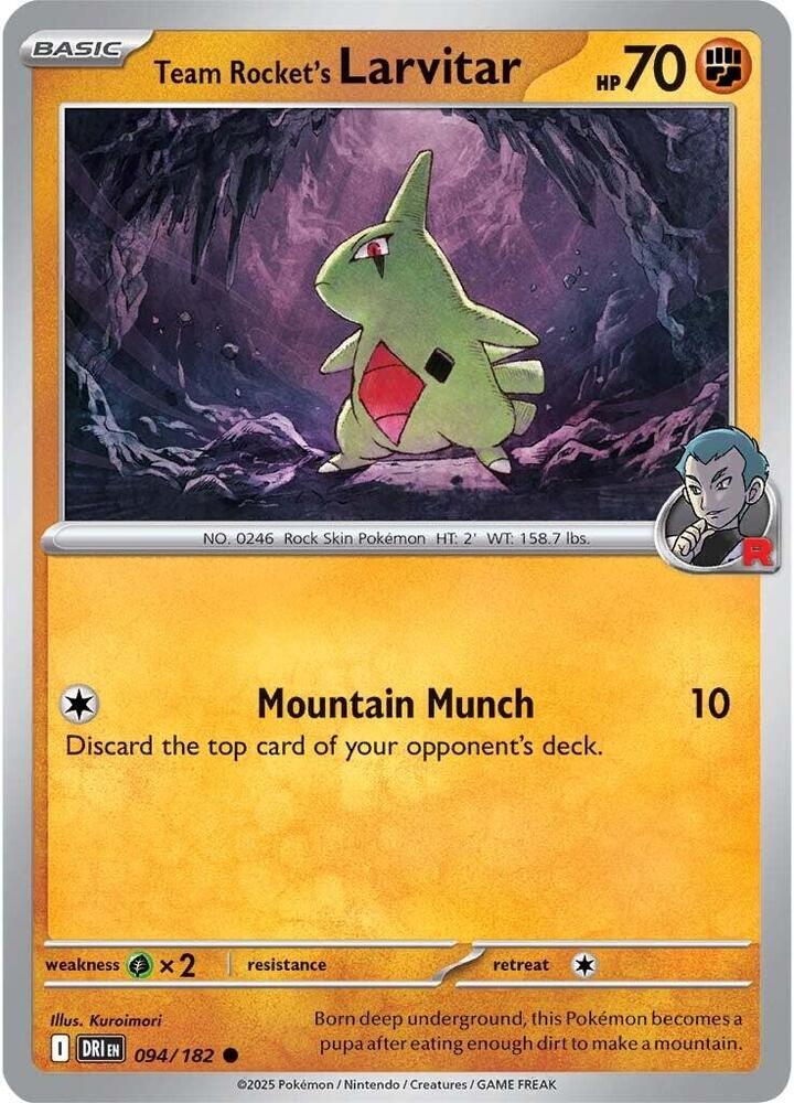Team Rocket's Larvitar - 094/182: Destined Rivals