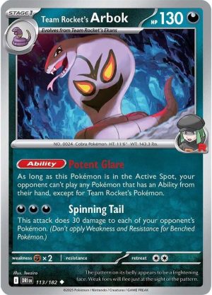 Team Rocket's Arbok - 113/182: Destined Rivals