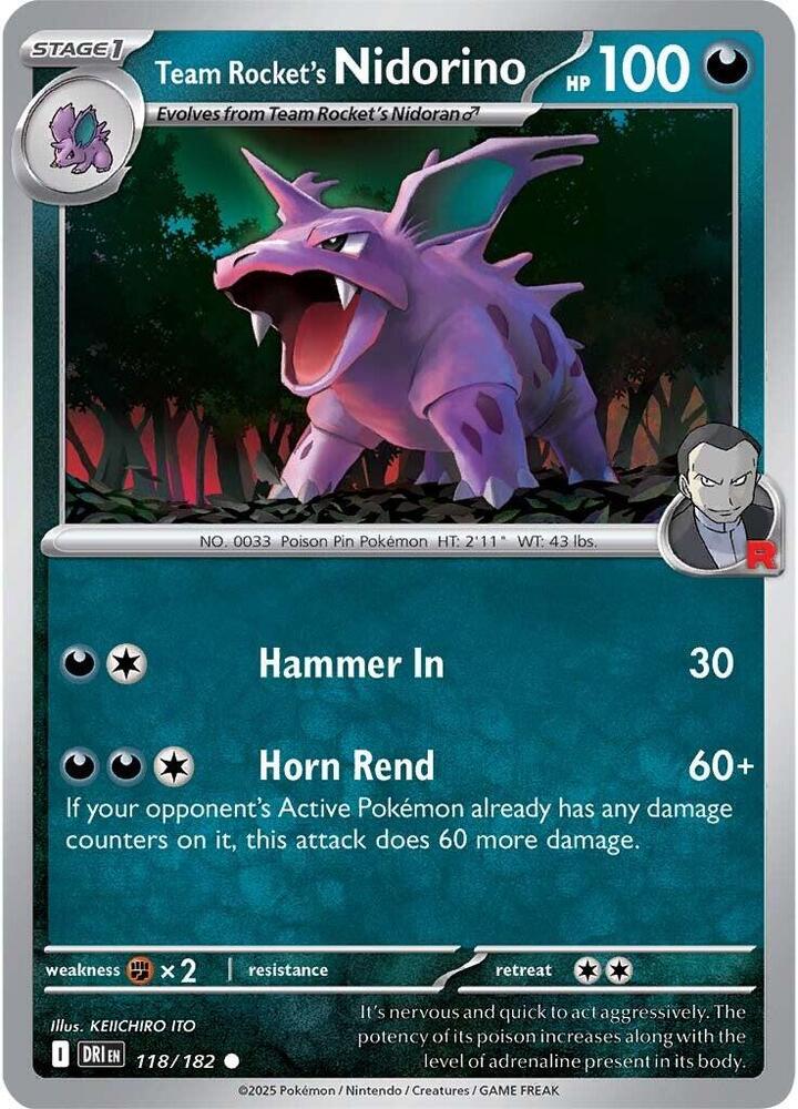 Team Rocket's Nidorino - 118/182: Destined Rivals
