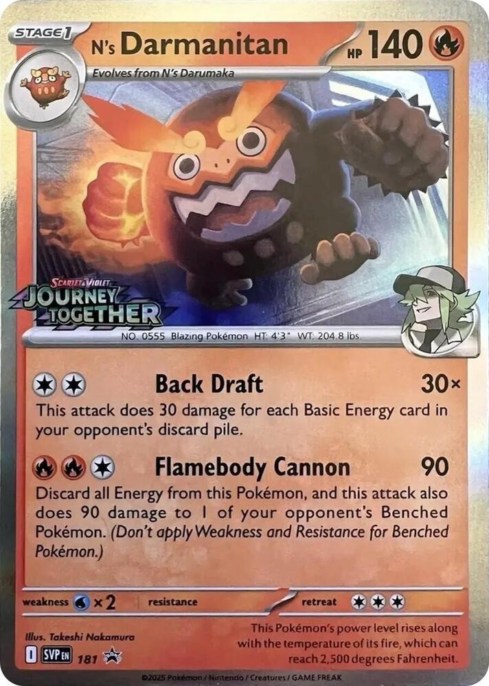 N's Darmanitan - 181 (Prerelease) 181 : Scarlet & Violet Promo Cards