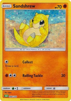 Sandshrew - 008/034 : Trading Card Game Classic