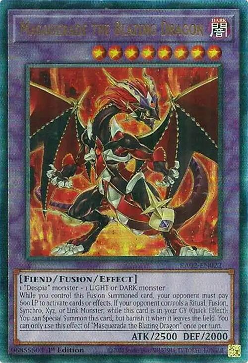 Masquerade the Blazing Dragon (PUR) - RA02-EN022: 25th Anniversary Rarity Collection II