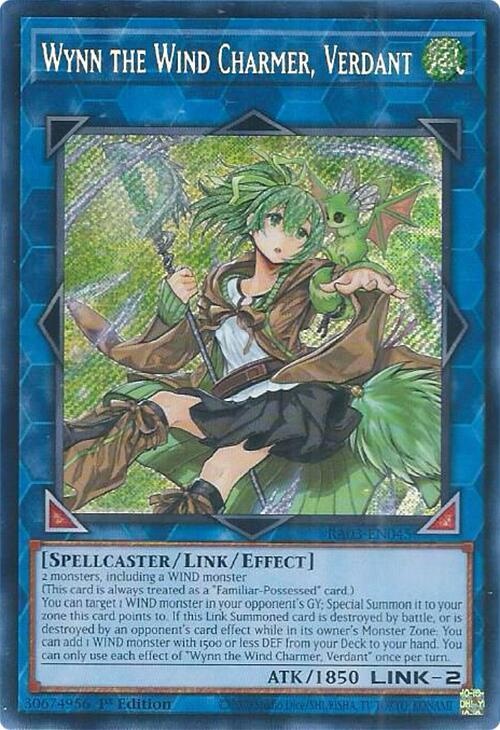 Wynn the Wind Charmer, Verdant (Secret Rare) - RA03-EN045: Quarter Century Bonanza