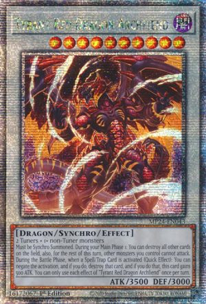 Tyrant Red Dragon Archfiend (Quarter Century Secret Rare) - MP24-EN043: 25th Anniversary Tin: Dueling Mirrors