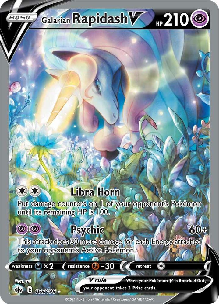Galarian Rapidash V (Alternate Full Art) - 168/198: Chilling Reign