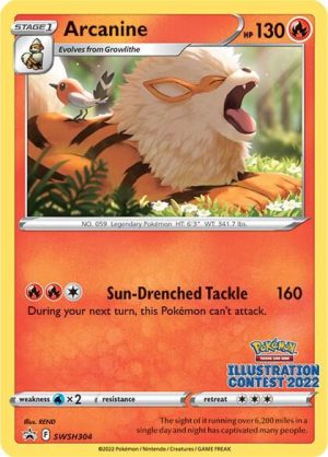 Arcanine (Illustration Contest 2022) - SWSH304: Sword & Shield Promo Cards
