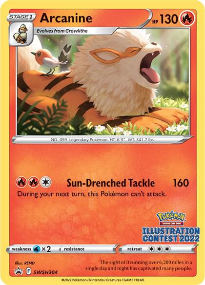 Arcanine (Illustration Contest 2022) - SWSH304: Sword & Shield Promo Cards