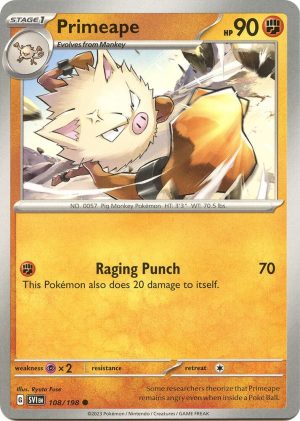 Primeape - 108/198: SV01: Scarlet & Violet Base Set