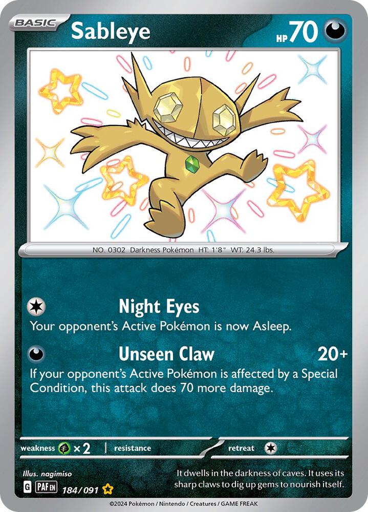 Sableye - 184/091: Paldean Fates