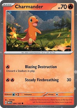 Charmander - 004/165: Scarlet & Violet Promo Cards