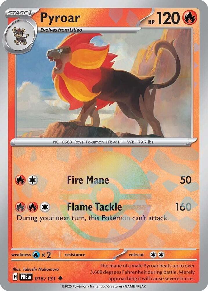 Pyroar (Poke Ball Pattern) - 016/131: SV: Prismatic Evolutions