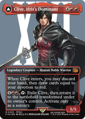 Clive, Ifrit's Dominant (Borderless) (Surge Foil) (0530) - 530: FINAL FANTASY