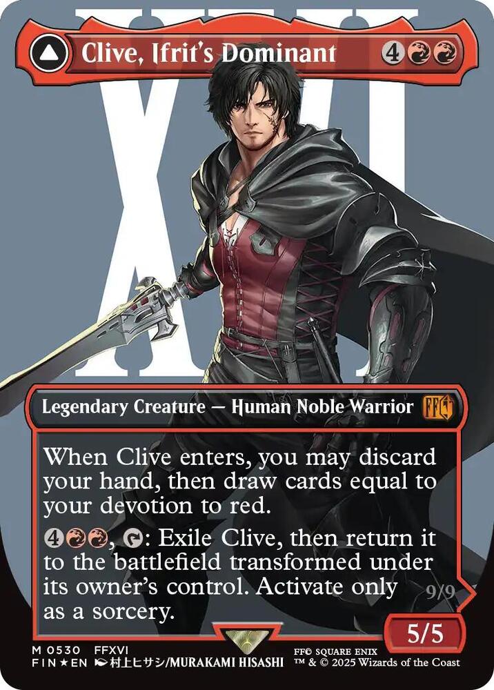Clive, Ifrit's Dominant (Borderless) (Surge Foil) (0530) - 530: FINAL FANTASY