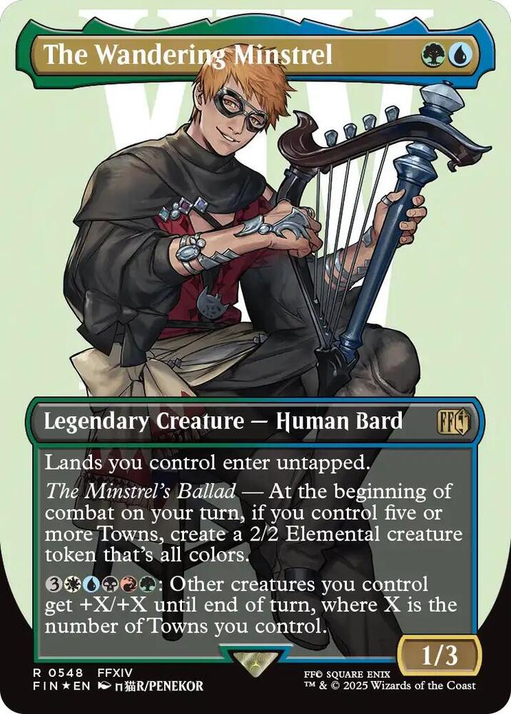 The Wandering Minstrel (Borderless) (Surge Foil) - 548: FINAL FANTASY