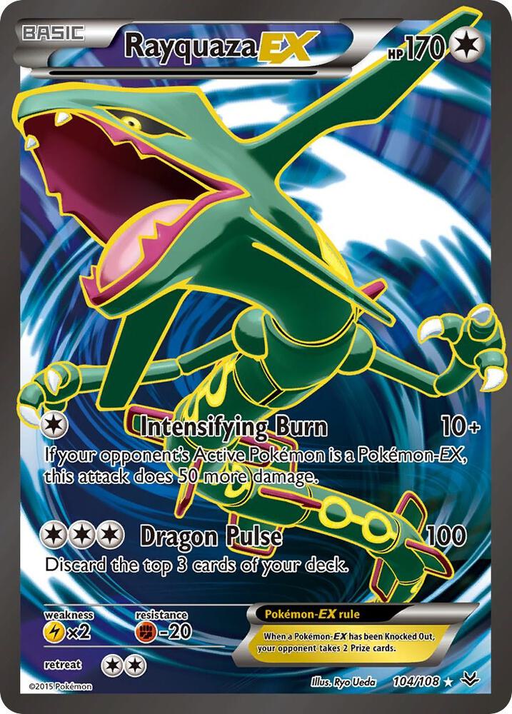Rayquaza EX (104 Full Art) - 104/108: XY - Roaring Skies
